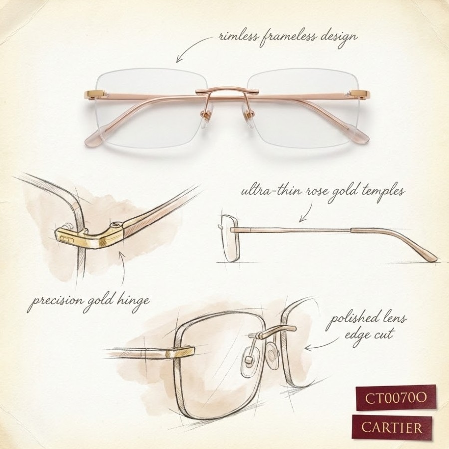 Cartier Louis Cartier Precious Nam - Gọng kính Vàng 18K nguyên khối - Mã EYP00012_CT0070O_003 (16) Cartier EYP00012_CT0070O_003 bộc lộ được sự cởi mở và tò mò về thế giới khi mang trong mình thiết kế sáng tạo vượt thời gian