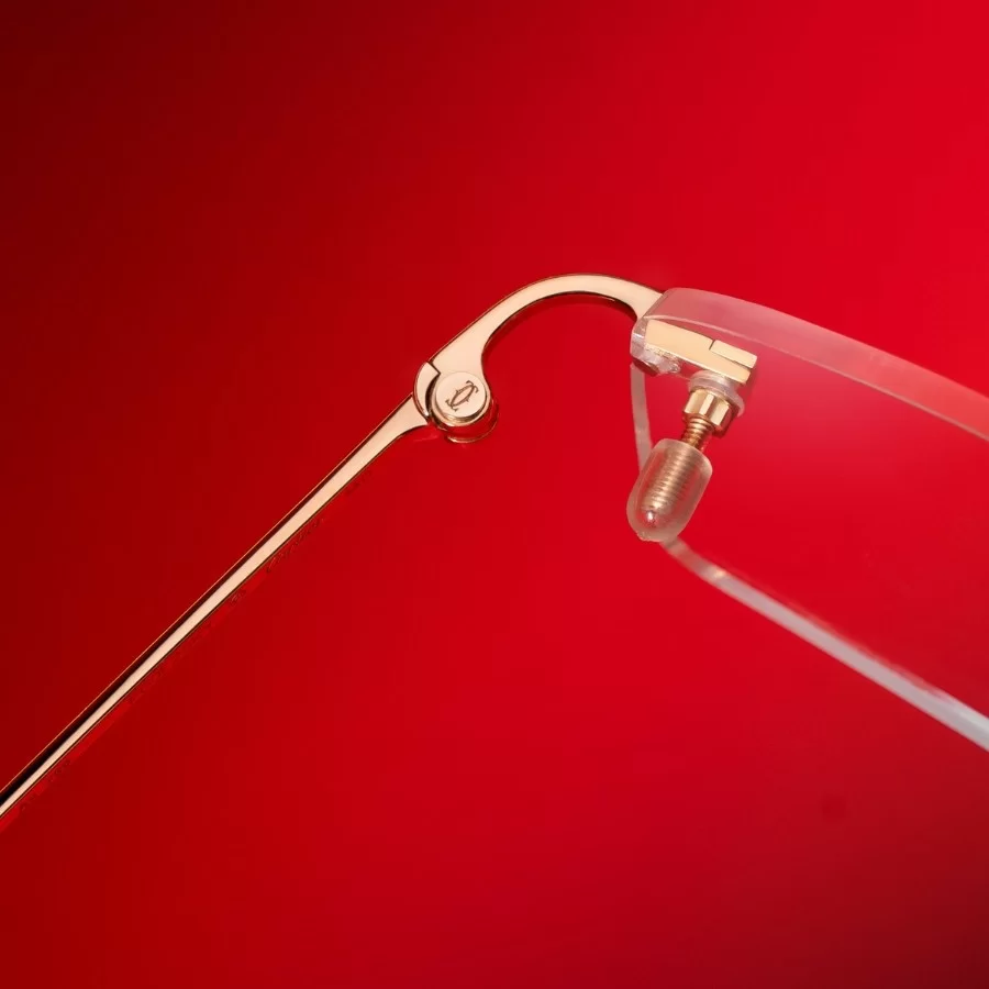 Cartier Louis Cartier Precious Nam - Gọng kính Vàng 18K nguyên khối - Mã EYP00012_CT0070O_003 (12) Thiết kế không viền đẳng cấp