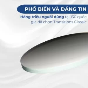 (Đơn tròng đổi màu) Essilor Transitions Classic - Tròng kính chống tia UV hiệu quả (4) Tròng kính Essilor Transitions được rất nhiều người tin dùng