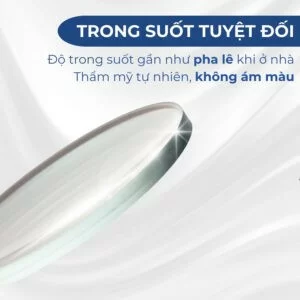 (Đơn tròng đổi màu) Essilor Transitions Classic - Tròng kính chống tia UV hiệu quả (5) Tròng kính Essilor Transitions nổi bật với độ trong suốt như pha lê