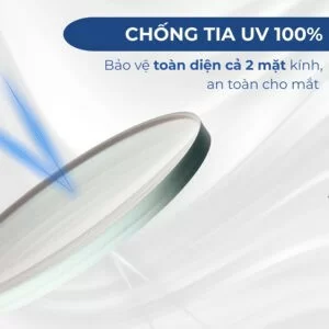 (Đơn tròng đổi màu) Essilor Transitions Classic - Tròng kính chống tia UV hiệu quả (6) Tròng kính Essilor Transitions chống tia UV 100%