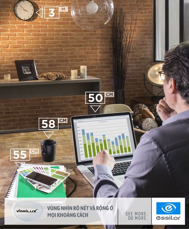 (Đa tròng) Essilor Varilux Liberty 3.0 - Ngăn UV 2 mặt, lọc ánh sáng xanh, chống phản quang, đổi màu - Hợp với người mới đeo đa tròng (2) Da trong danh Essilor Varilux Liberty 3.0 2