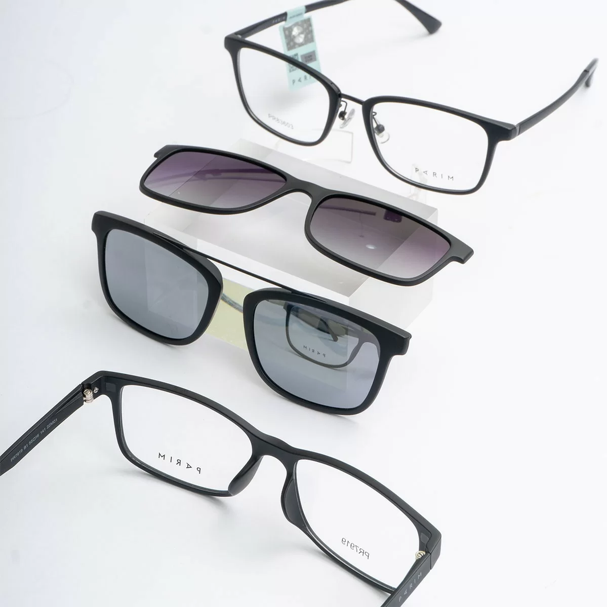Parim Unisex - Gọng kính Nhựa - Tròng tráng gương - Lọc tia UV - Clip-on - Mã PR83603_B1 (10) PaRim PR83604 B1 PR83605 B1 PR7919 B1 Parim PR83603 B1 16
