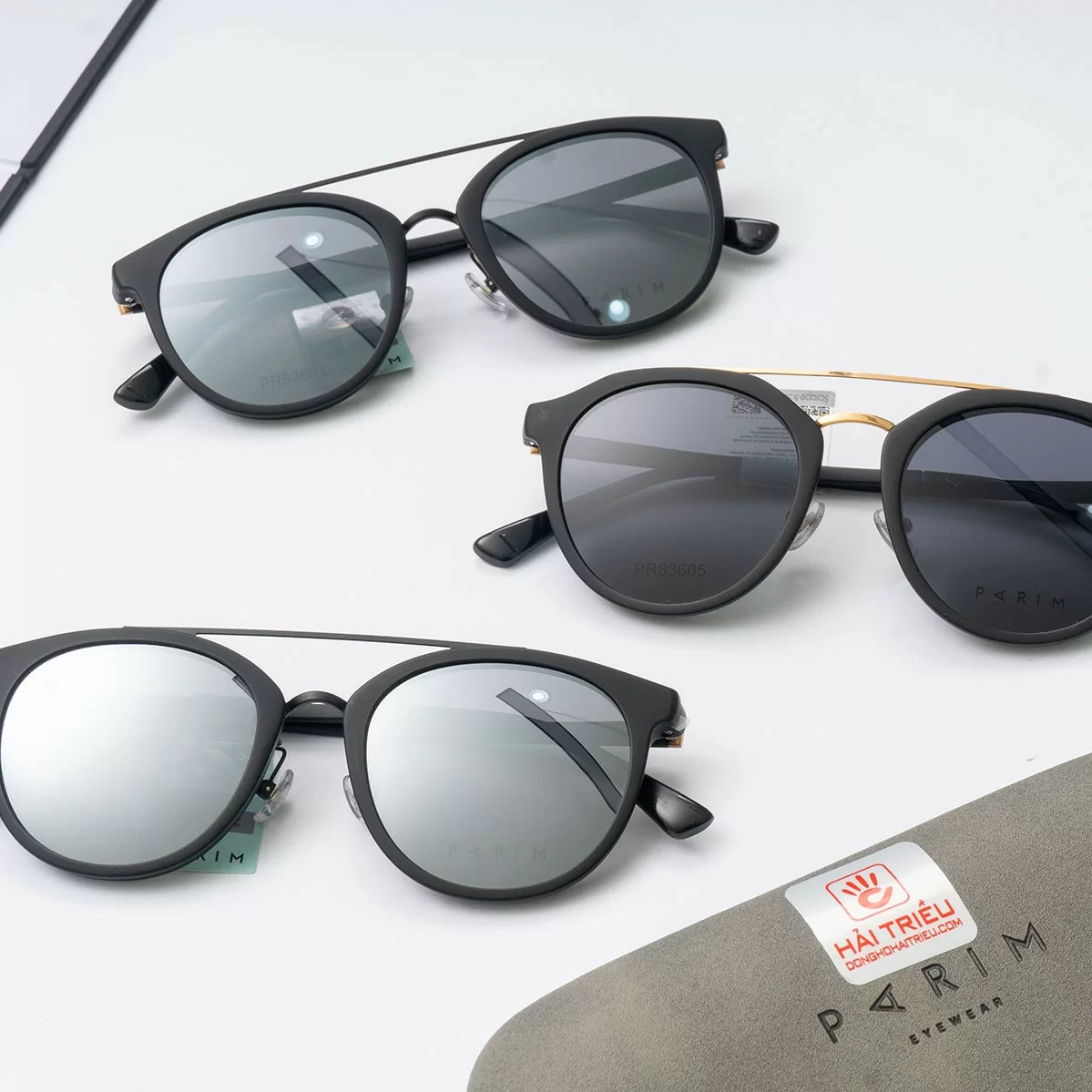 Parim Unisex - Gọng kính Nhựa - Tròng tráng gương - Lọc tia UV - Clip-on - Mã PR83603_B1 (6) PaRim PR83604 B1 PR83605 B1 PR7919 B1 Parim PR83603 B1 7