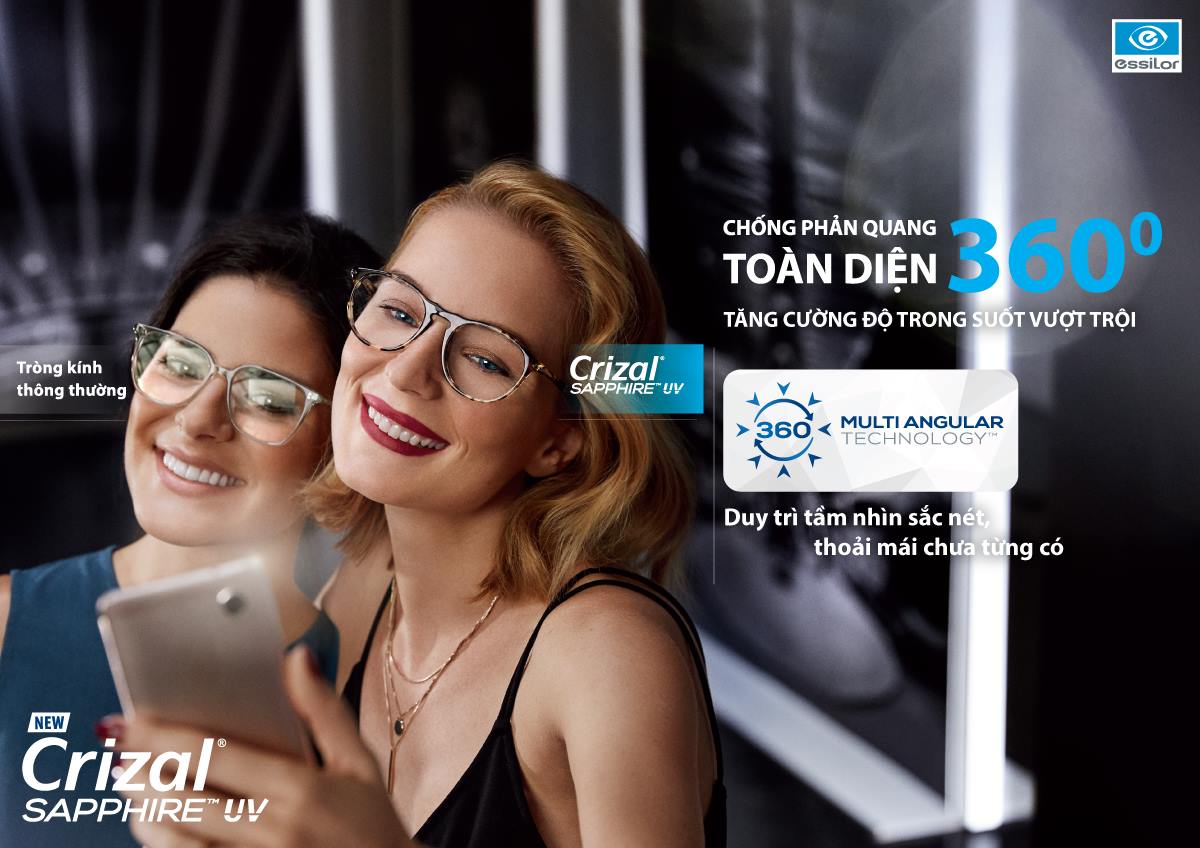 Trong kinh Essilor Crizal Sapphire 2