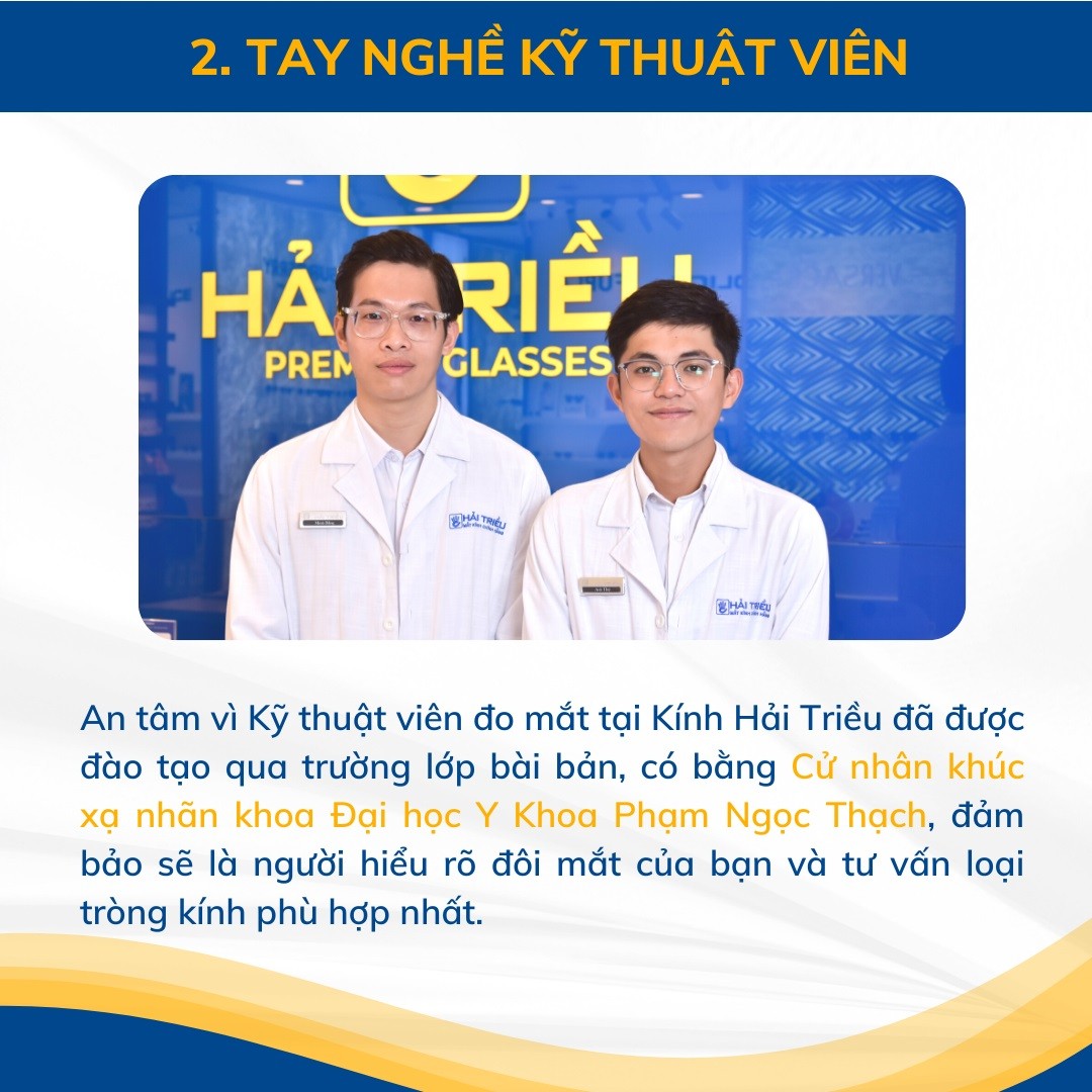 Dịch vụ đo mắt cận, kiểm tra thị lực và tư vấn từ chuyên gia (18) Tay nghề kỹ thuật viên kiểm tra mắt đều tốt nghiệp Cử nhân Khúc xạ