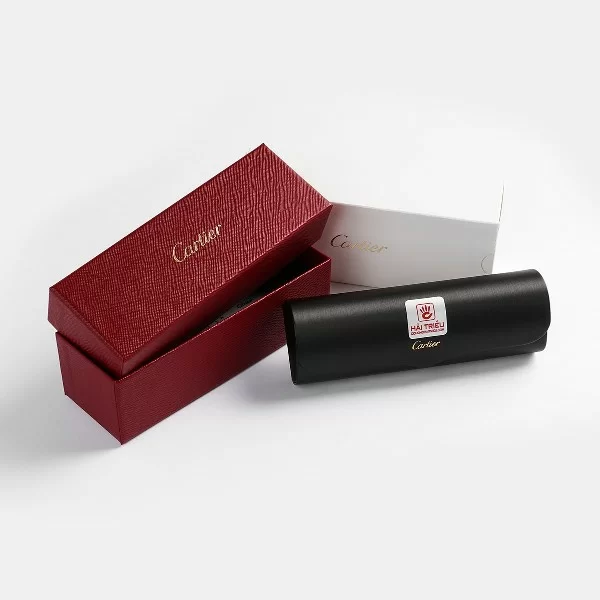 Cartier Santos Nam - Gọng kính Titanium - Mã T8101094_CT0087O_001 (10) Mắt kính Cartier T8101094_CT0087O_001 chính hãng 100% - Ảnh 11