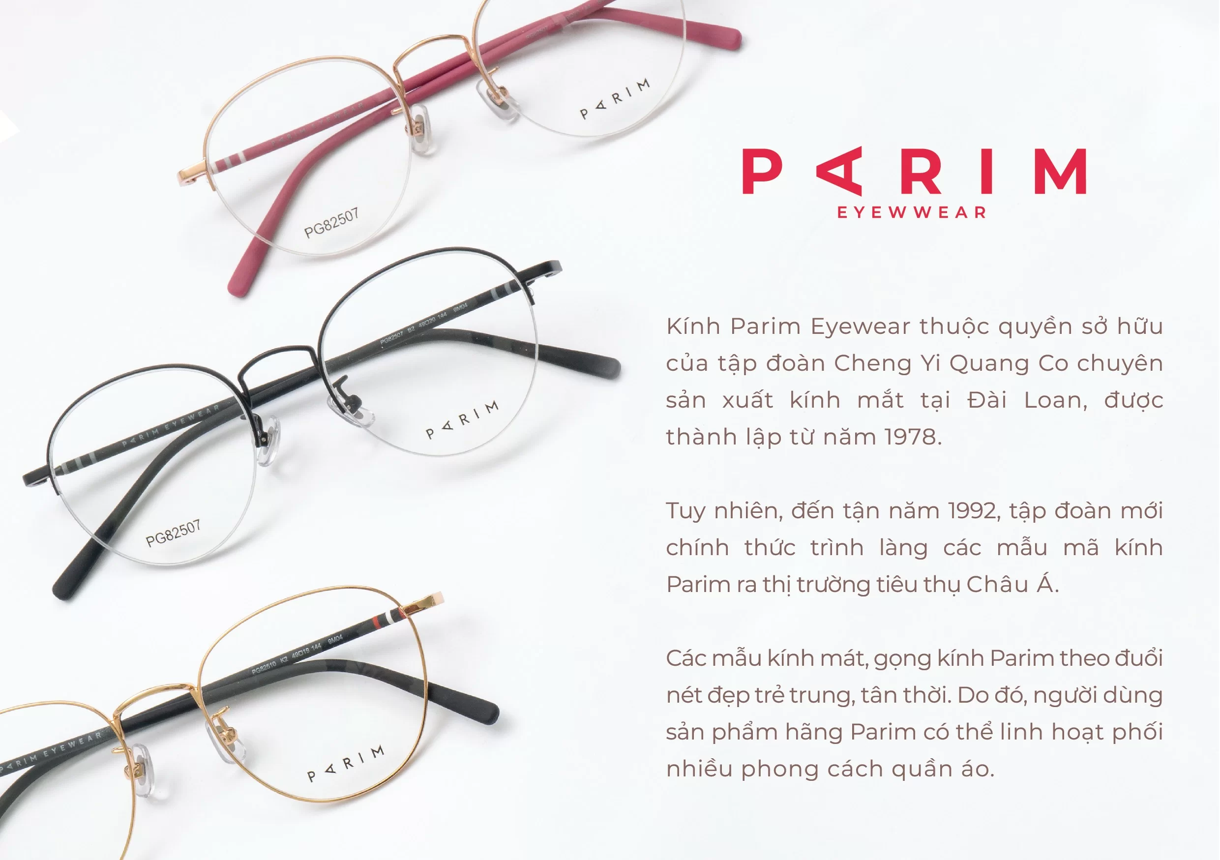 Parim Unisex - Gọng kính Kim loại - 73550_K2 (4) Mắt kính Parim PG82510_K2 chính hãng 100% - Ảnh 2