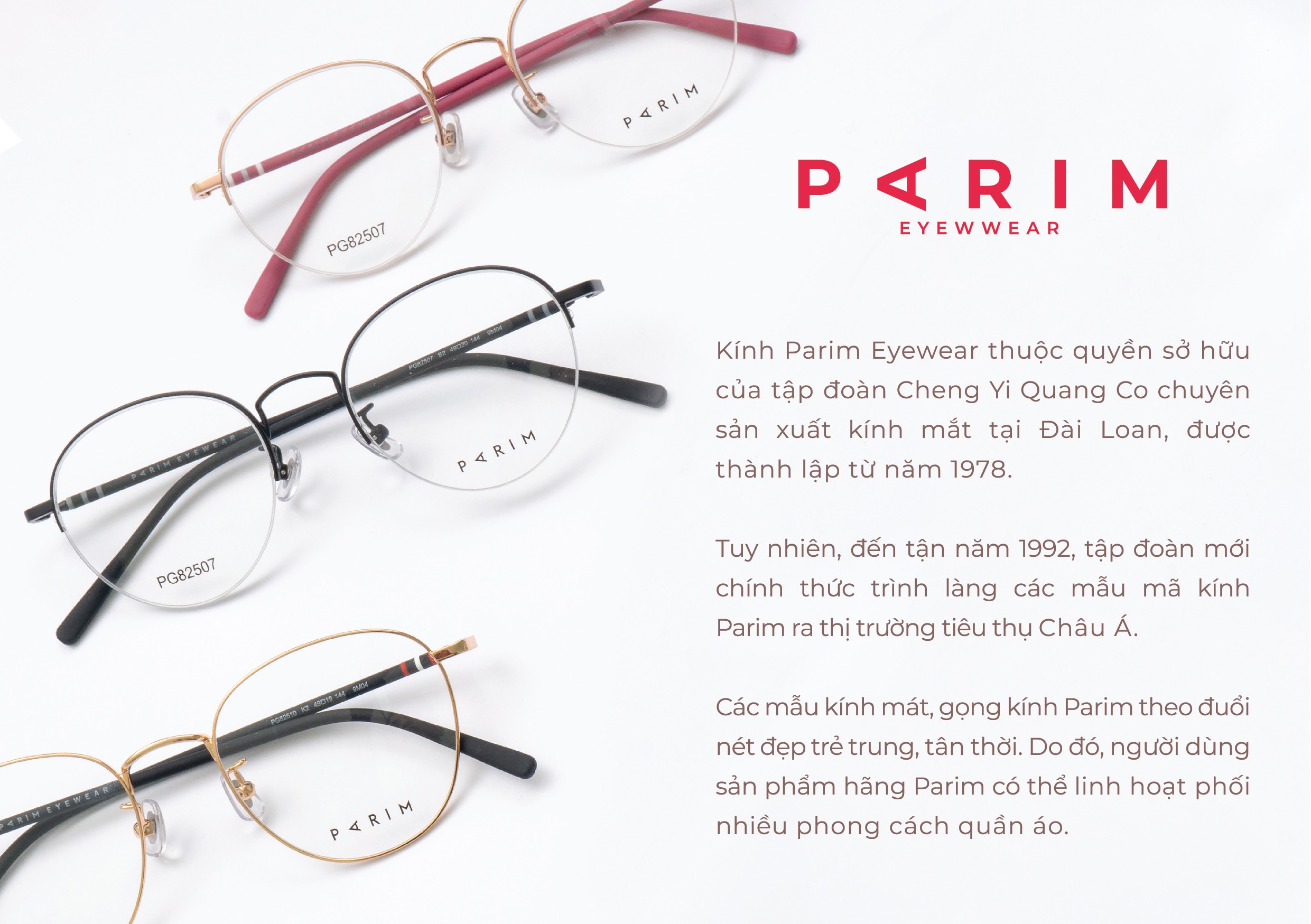 Parim Unisex - Gọng kính Nhựa - Mã PR82424_B1 (4) Mắt kính Parim PR82424_B1 chính hãng 100% - Ảnh 2