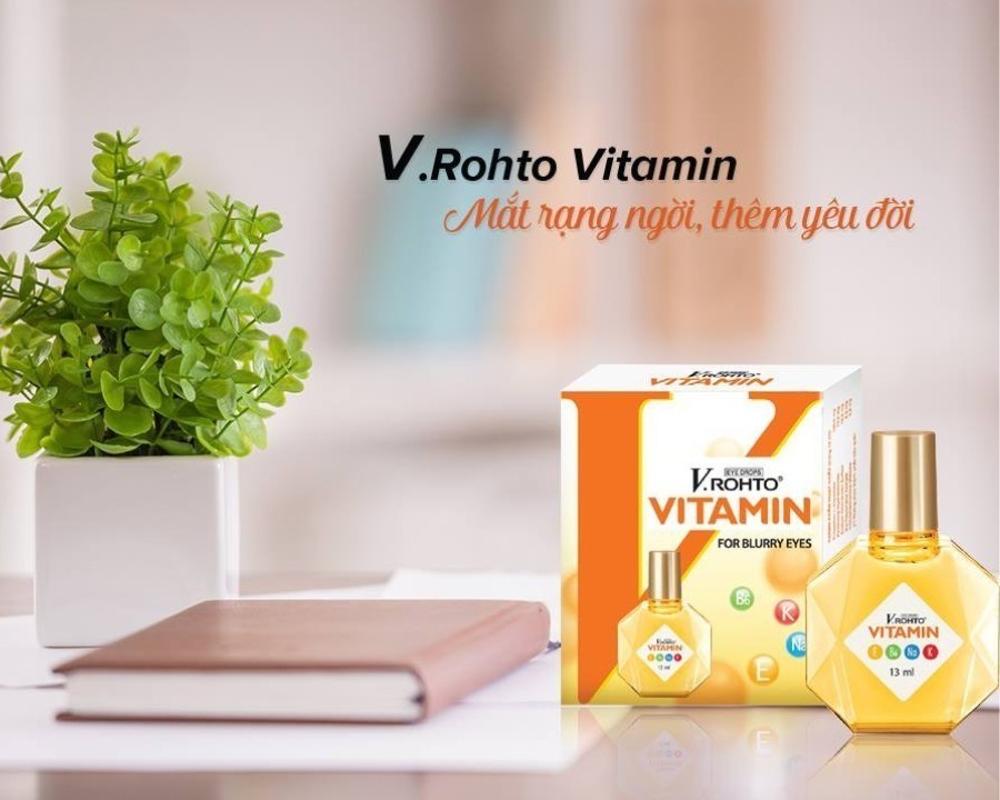 TOP 15 loại thuốc nhỏ mắt cận tốt và hiệu quả nhất hiện nay (3) Nước nhỏ mắt cận V.Rohto Vitamin đến từ Nhật Bản