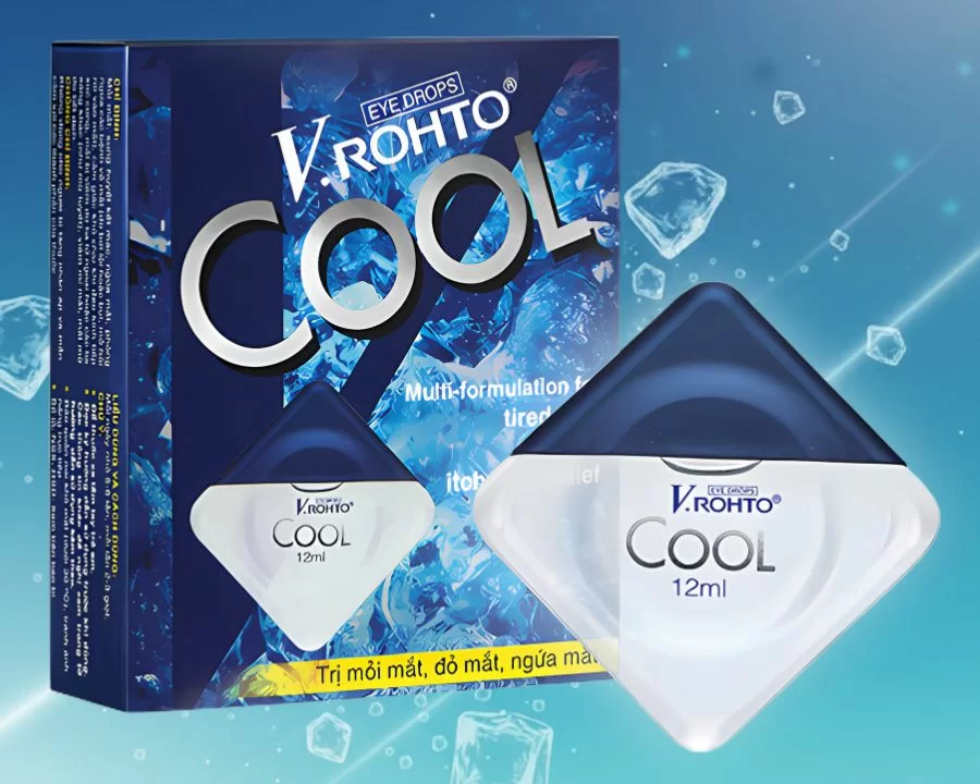 V.Rohto Cool – “cà phê cho mắt”, giúp giảm mỏi, khô, cay rát và mang lại cảm giác mát lạnh, tỉnh táo tức thì.
