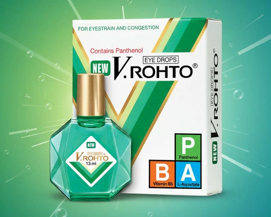 New V.Rohto – nhỏ mắt mát dịu, giảm mỏi và khô rát, phù hợp cho người nhạy cảm với cảm giác cay.