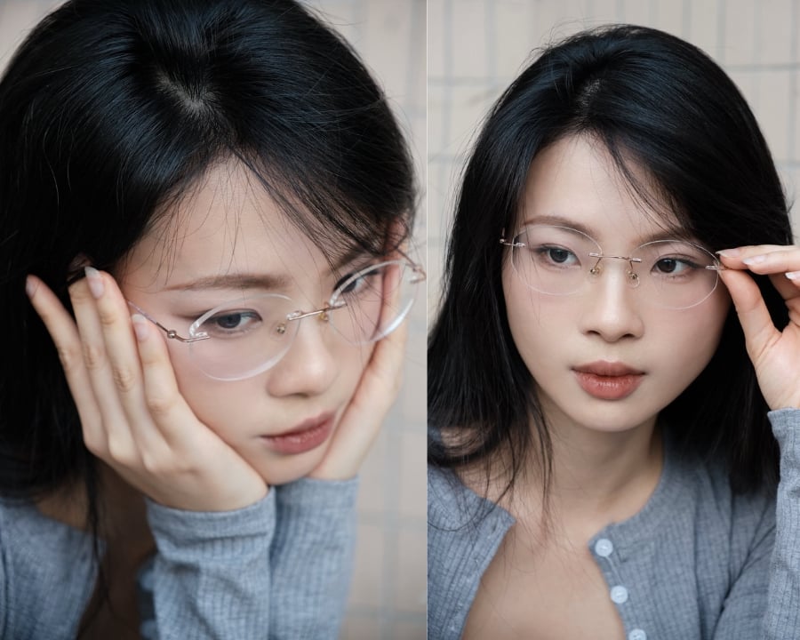 Kính không tròng là gì, giá bao nhiêu? 200+ mẫu gọng thời trang (5) Kính không gọng vẫn có tròng kính, chỉ khác ở thiết kế không có viền bao quanh tròng