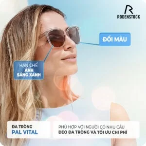 (Đơn tròng) Rodenstock SV Lifestyle - Tròng kính đổi màu Xám khói - Dành cho dân văn phòng (15) trong kinh chong anh sang xanh doi mau rodenstock pal vital