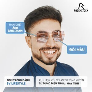 Cách phân biệt mắt kính cận, kính thường, thật và giả chi tiết (25) trong kinh chong anh sang xanh doi mau rodenstock sv lifestyle