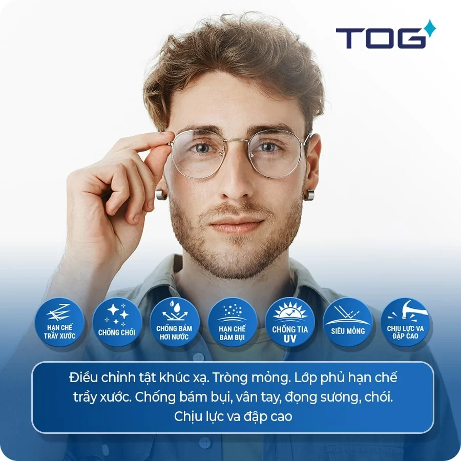 Đơn tròng TOG VV 1.60 MR8 UV400 HMCS - Ảnh 1