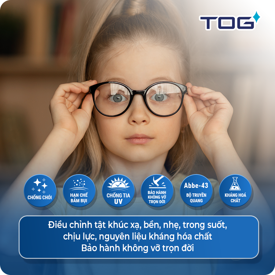 TOG Trivex Zaphire-Sx 1.53 - Tròng kính chống vỡ, chống tia UV, hạn chế bám bụi - Bảo hành không vỡ trọn trời (1) Đơn tròng TOG Trivex 1.53 Zaphire-Sx - Ảnh 1