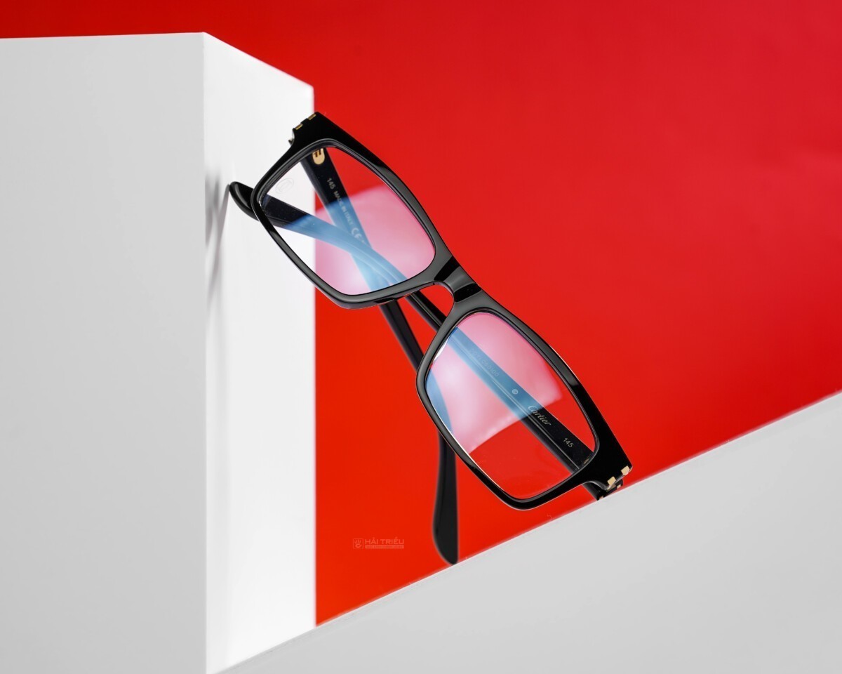 Cartier Signature C Unisex - Gọng kính Nhựa, Mạ vàng - Mã CT0005O_010 (7) Mắt kính Signature C de Cartier CT0005O_010 chính hãng 100% - Ảnh 3