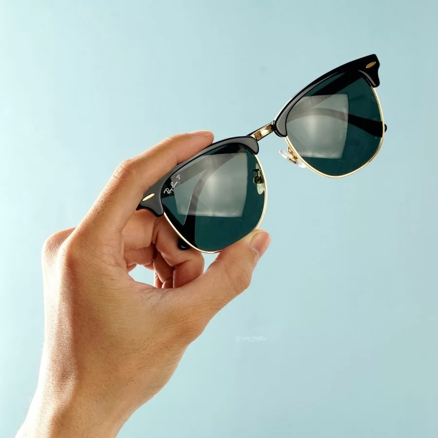 RayBan Clubmaster Unisex - Gọng kính Nhựa - Tròng kính Polarized - Mã 0RB3016F_901/58_55 (7) Xu hướng kính nửa viền không bao giờ lỗi mốt