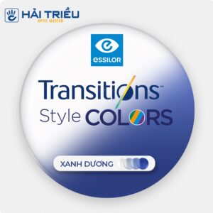 (Đơn tròng đổi màu) Essilor Transitions Style Color - Bảng màu thời trang, định hình phong cách (11) Tròng đổi màu xanh dương Essilor Transition Style Color Gen 8