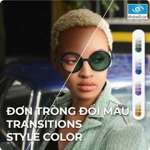 Tròng kính đổi màu Essilor Transitions Style Color chính hãng 100%