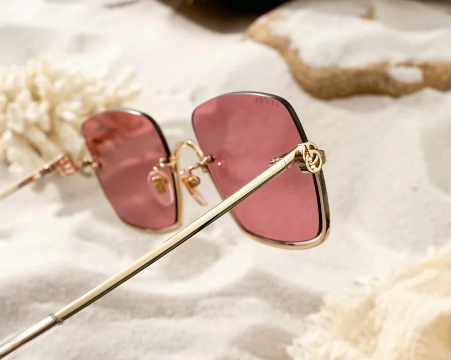 Gucci Nữ - Gọng kính kim loại - Lọc tia UV, chống va đập - Mã GG1279S_54_003 (5) Gọng kính mạ vàng Endura cao cấp