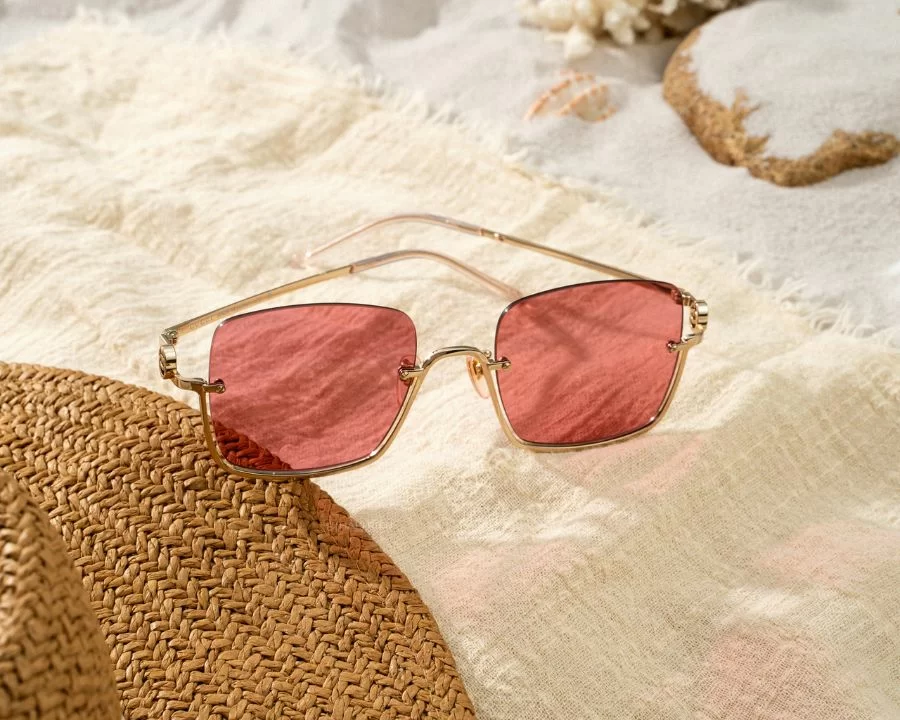 Gucci Nữ - Gọng kính kim loại - Lọc tia UV, chống va đập - Mã GG1279S_54_003 (6) Tròng kính Polycarbonate màu hồng chống va đập tốt