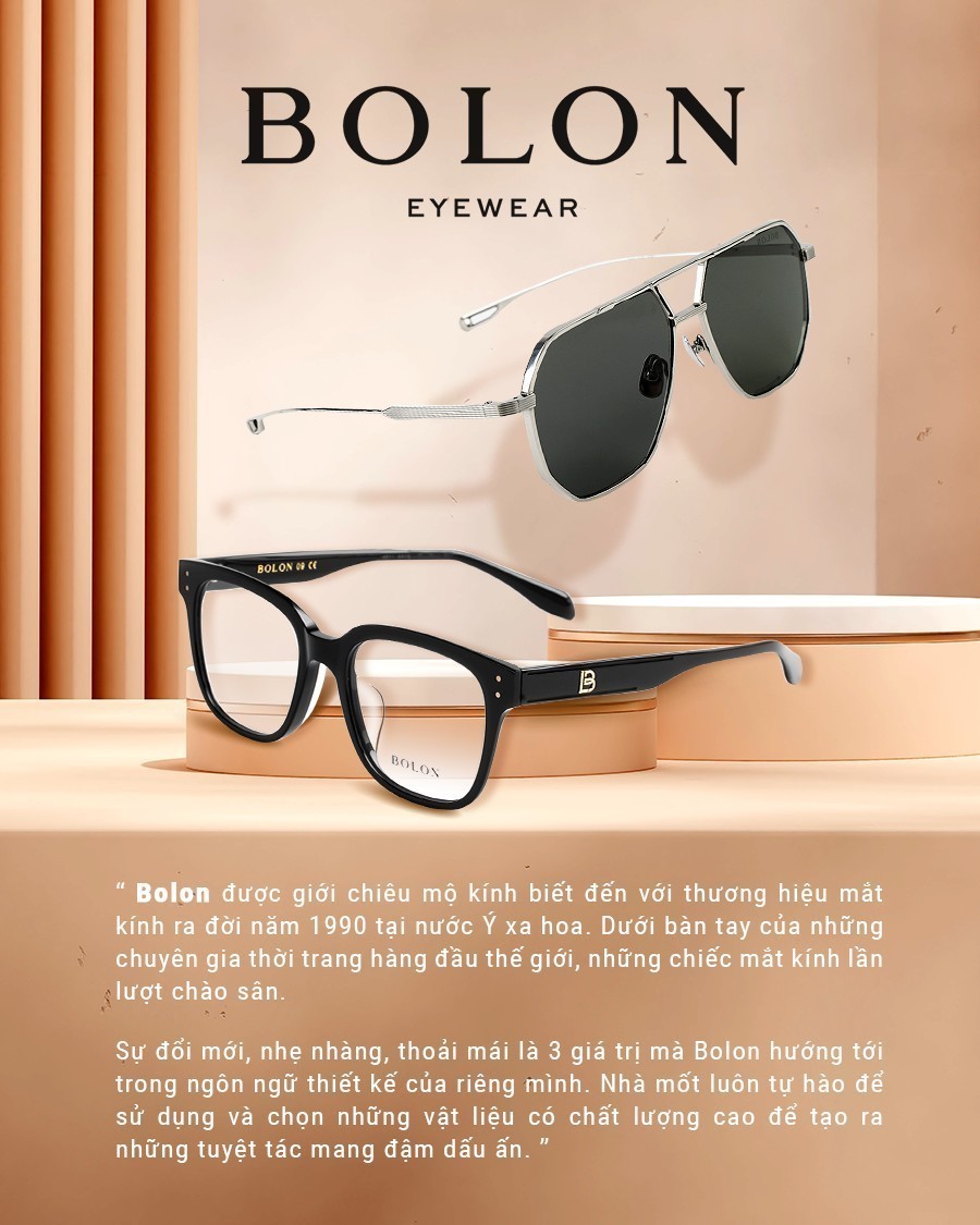 Bolon - Gọng kính Nhựa - Chống tia UV - Mã BL3152_C70.CS (4) Mắt kính Bolon thời trang