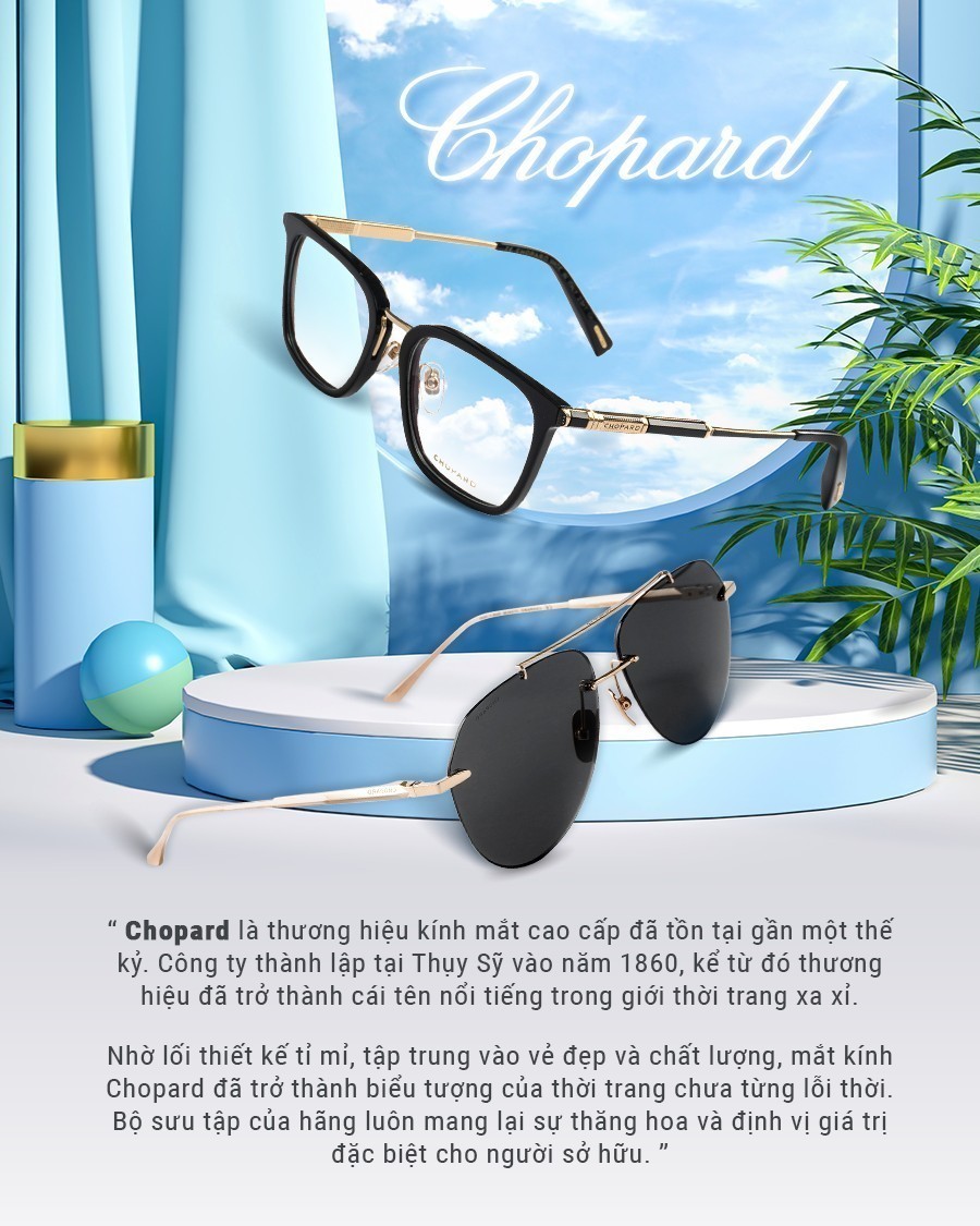 Chopard Unisex - Gọng kính nhựa - kim loại - Mã VCHG47J_0A39 (4) Mắt kính Chopard VCHG47J_0A39 chính hãng 100%