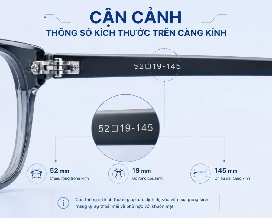 Các thông số trên càng kính