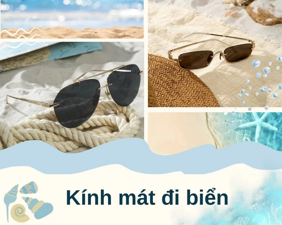 Kính mát đi biển nam, nữ: Mẹo chọn hợp mọi gương mặt, tone da (1) kinh mat di bien nam nu meo chon hop moi guong mat tone da bia