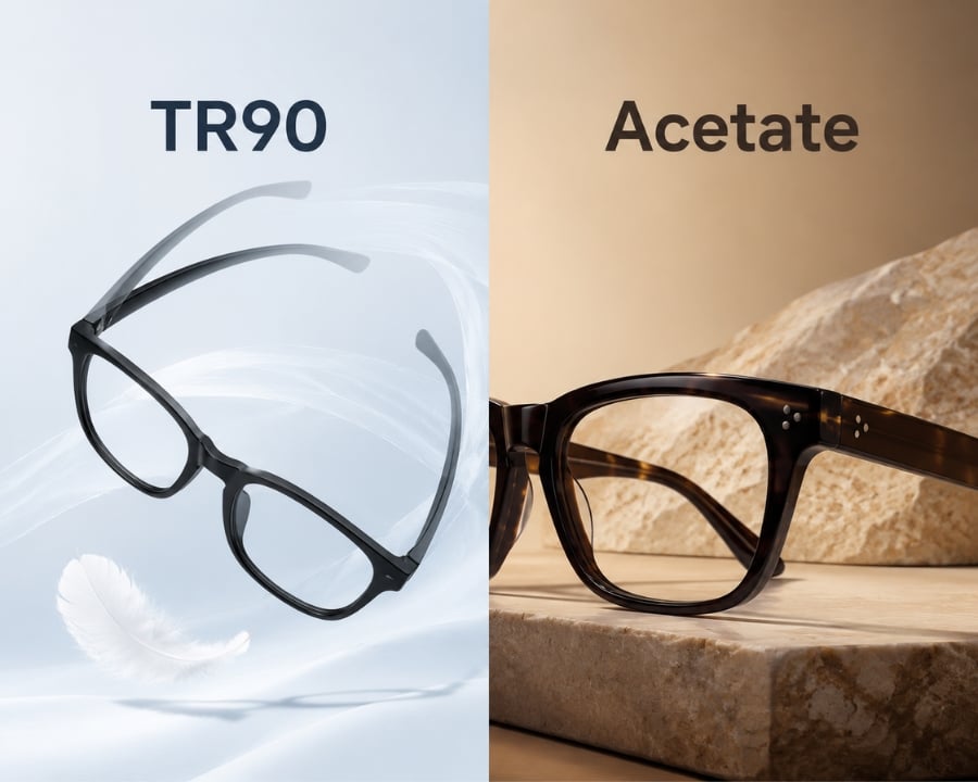 Acetate là gì? Khám phá ưu, nhược điểm của gọng kính Acetate (8) So sánh gọng kính TR90 và Acetate