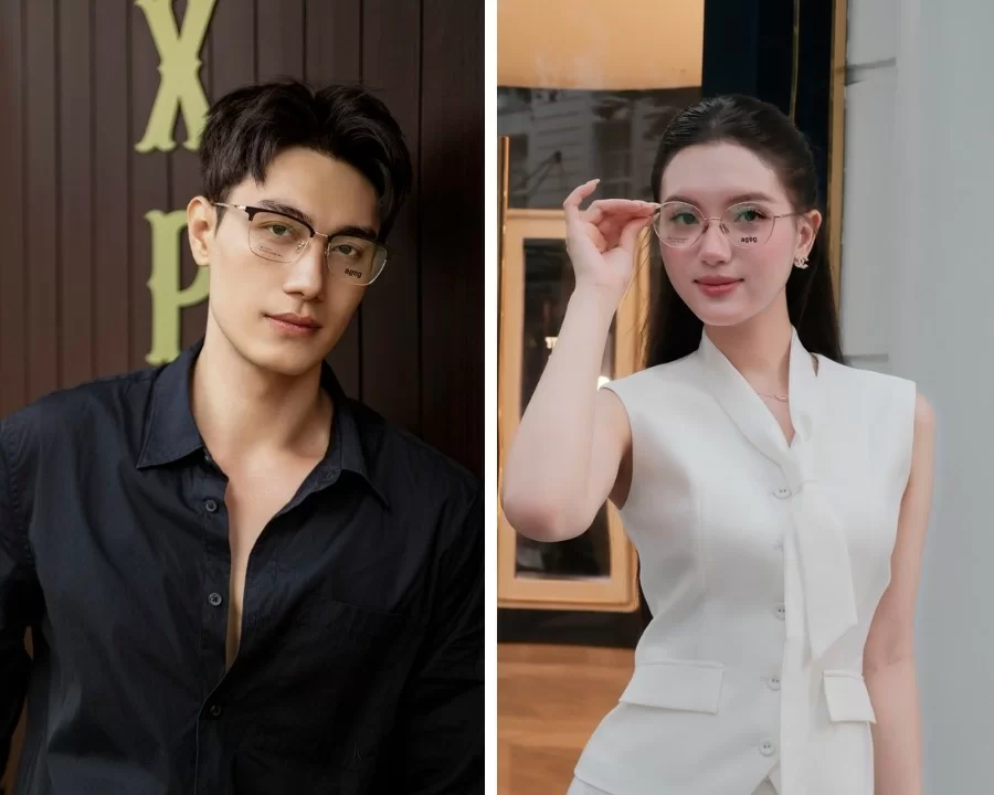 Cách chọn size kính vừa mặt: Bảng kích thước chuẩn, lưu ý chọn (7) Mắt kính hợp mặt nam hay nữ không chỉ ở kiểu dáng, chúng còn phụ thuộc vào kích cỡ - Mẫu kính đang đeo: Agog nam 7906ADKK-C1 & Agog nữ Agog TIS90012GTGSK-RGD