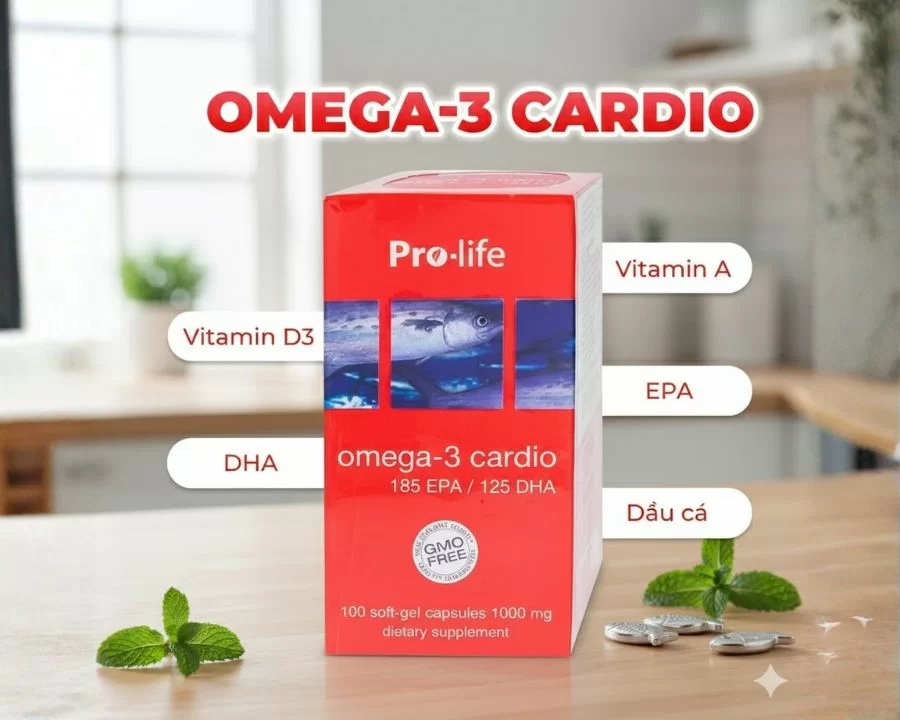 Dầu cá tốt cho mắt cận không? TOP 12 dầu cá tốt nhất 2025 (4) Dầu cá bổ mắt Omega-3 Cardio – hỗ trợ sức khỏe mắt và tim mạch