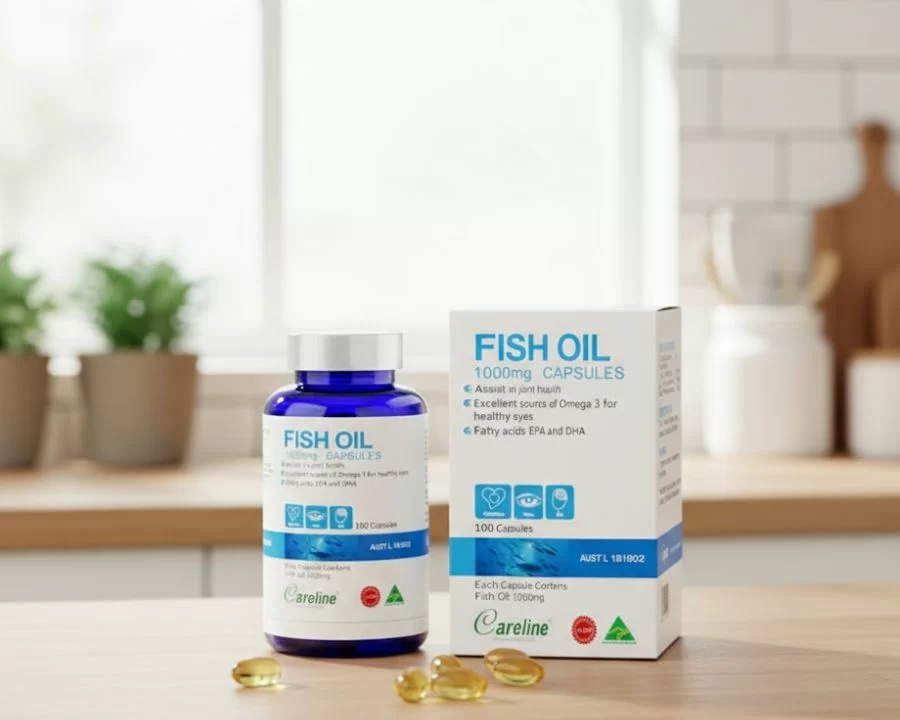 Dầu cá tốt cho mắt cận không? TOP 12 dầu cá tốt nhất 2025 (6) Viên dầu cá hồi Careline Fish Oil Capsules – Hỗ trợ sức khỏe mắt và não bộ