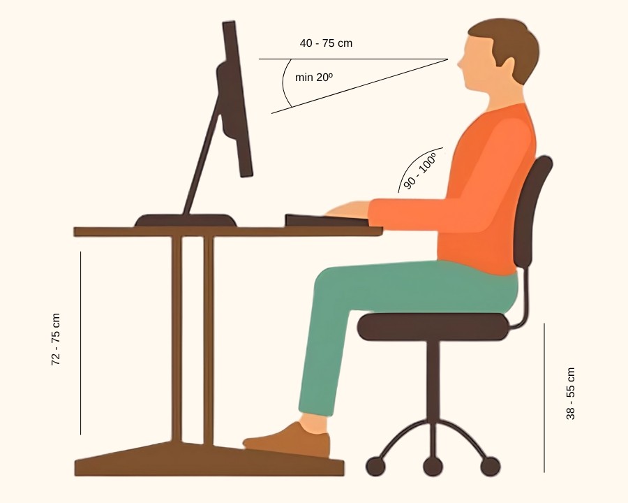 Mức độ cận nhẹ nhất là bao nhiêu độ? Dấu hiệu, cách chăm sóc (4) Giữ tư thế ngồi thẳng và khoảng cách an toàn