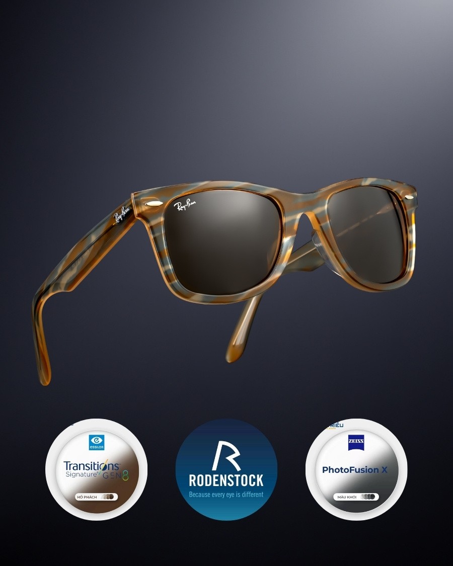 RayBan Original Wayfarer Change Unisex - Gọng nhựa Acetate - Đổi màu - 0RB2140F_140833_52 (10) Khi tròng và kính cùng hòa nhịp đổi màu