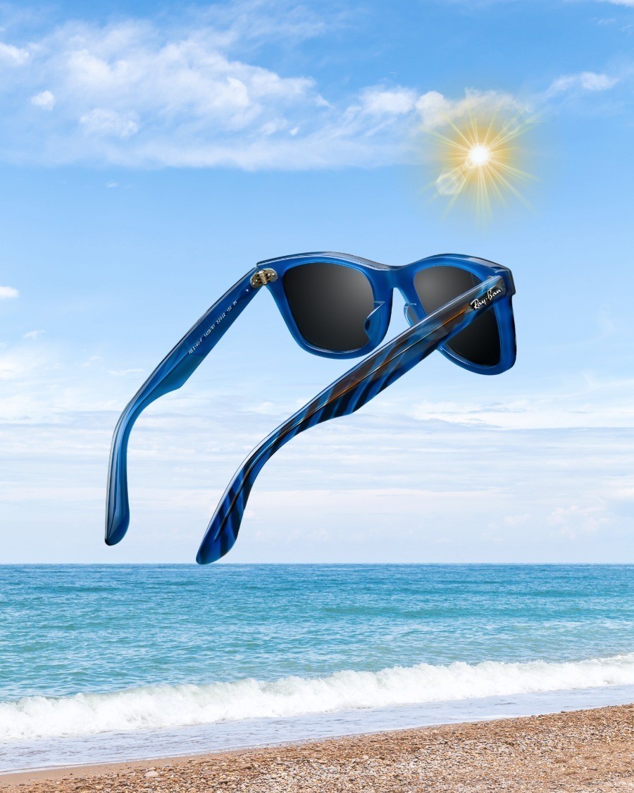 RayBan Original Wayfarer Change Unisex - Gọng nhựa Acetate - Đổi màu - 0RB2140F_1409B1_52 (8) Kính mát Wayfarer Change (Xanh Navy) đổi màu khi ra biển