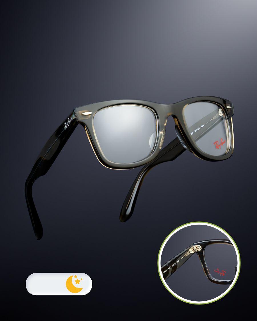 RayBan Original Wayfarer Change - Gọng nhựa Acetate - Đổi màu - 0RX5121F_8381_50 (7) Kính đổi màu RayBan Change khi vào râm