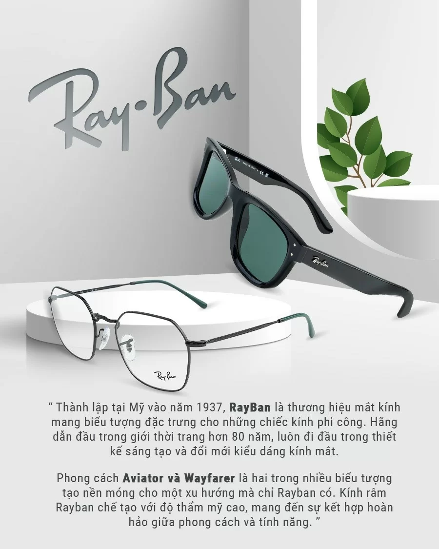 RayBan Unisex - Gọng kính Nhựa - Chống tia UV - Mã 0RX7140_2000_51 (4) Tencard về thương hiệu Kính RayBan