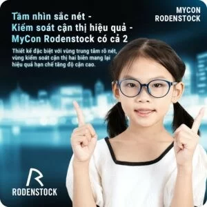 Tròng kính kiểm soát cận thị MyCon đạt được 2 mục đích: hạn chế tăng độ và mang lại tầm nhìn rõ nét