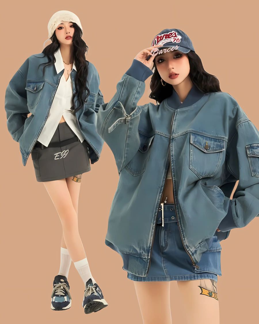 Outfit streetwear, dạo phố, hàng ngày phối cùng kính Prada 0PR21ZVF_16K1O1_55.