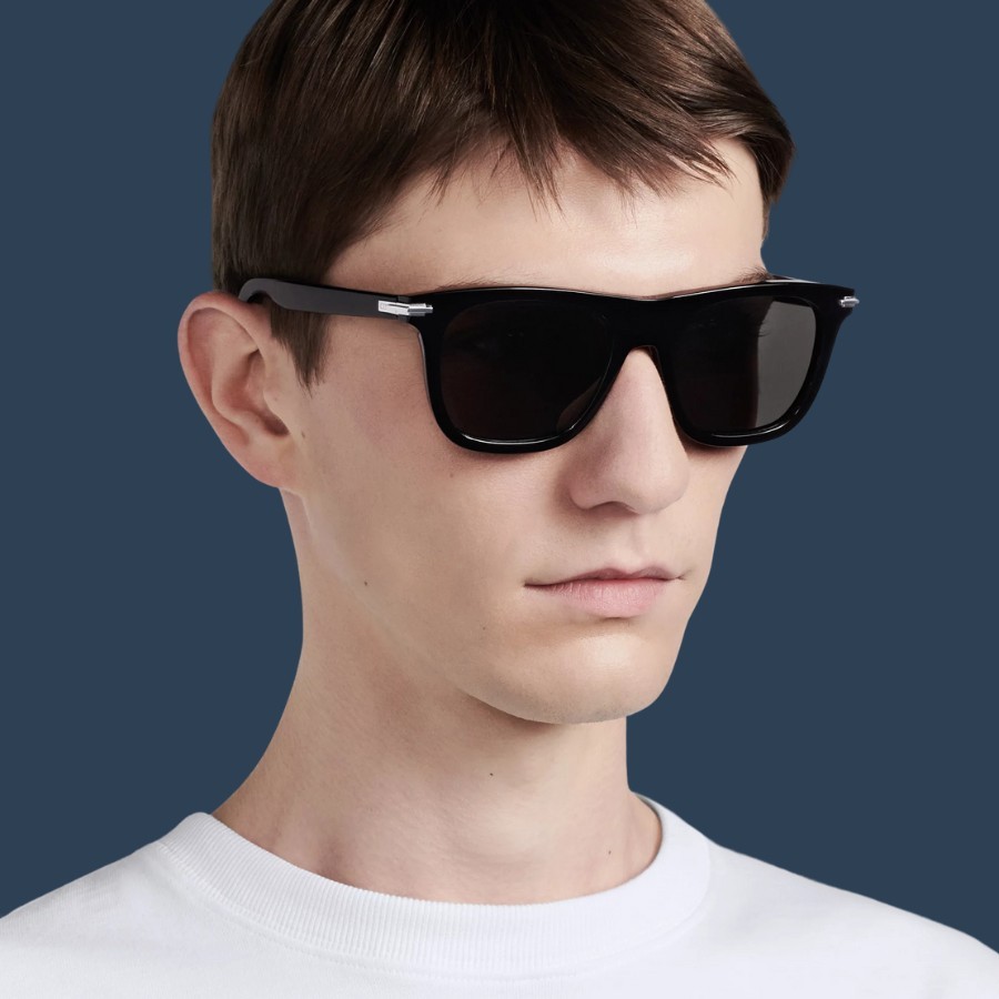 Dior Nam - Gọng kính Nhựa - Chống tia UV - Mã DIORBLACKSUITS11F_10A0 (7) Dáng kính vuông Dior với dáng vuông vức, to bản tôn dáng khuôn mặt