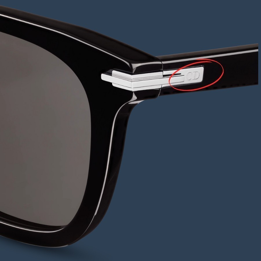 Dior Nam - Gọng kính Nhựa - Chống tia UV - Mã DIORBLACKSUITS11F_10A0 (9) Họa tiết "CD" viết tắt từ huyền thoại Christan Dior, được khắc lên gọng kính Dior