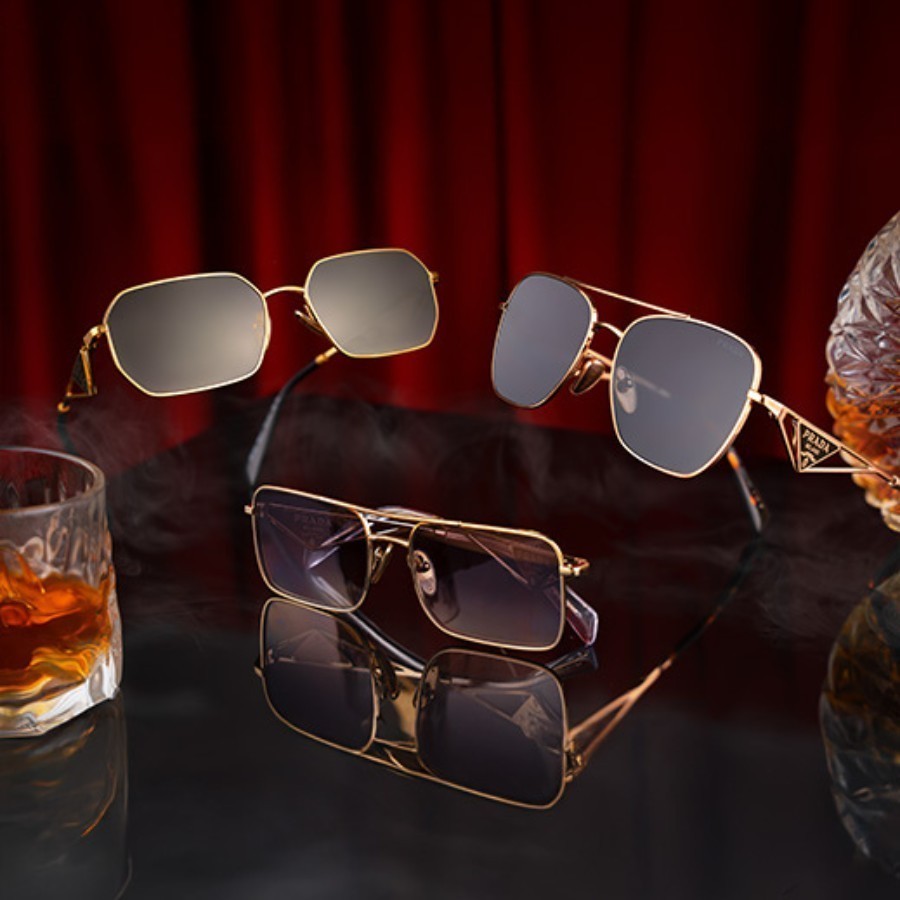 Prada Unisex – Gọng Kim loại – Chống tia UV – Mã 0PRA52S_ZVN30C_56 (5) Bộ sưu tập Prada tam giác ngược, gọng kim loại cao cấp