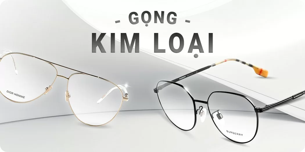 Gọng kính kim loại chính hãng 100%, mẫu mới bán chạy