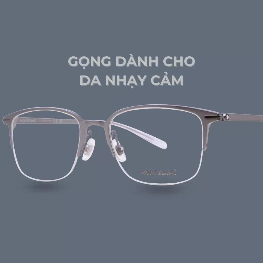 Montblanc Unisex - Gọng kính Kim loại - Mã MB0234OK_54_005 (4) Gọng kính Titanium Montblamc là ưu tiên số 1 cho vật liệu kính nhẹ, bền