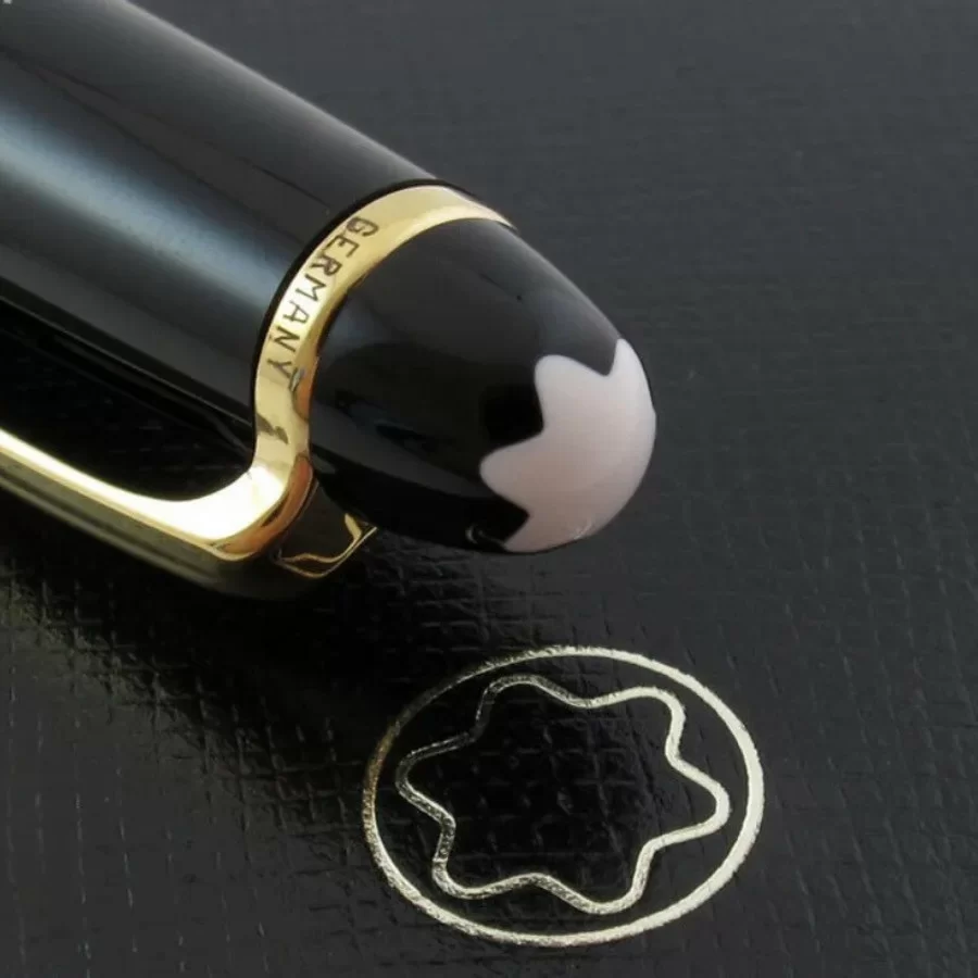 Montblanc Unisex - Gọng kính Kim loại - Mã MB0234OK_54_005 (5) Logo Snowcap trên bút viết là biểu tượng của thương hiệu