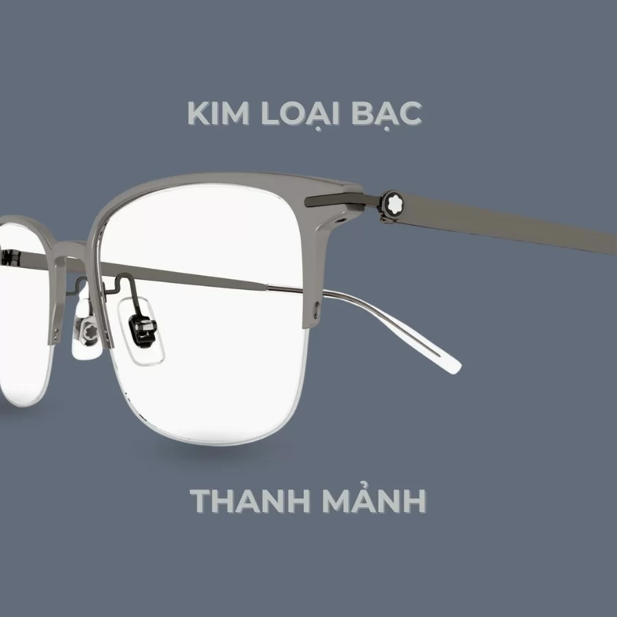 Montblanc Unisex - Gọng kính Kim loại - Mã MB0234OK_54_005 (6) Kính màu bạc Montblanc toát vẻ tinh tế và cao cấp