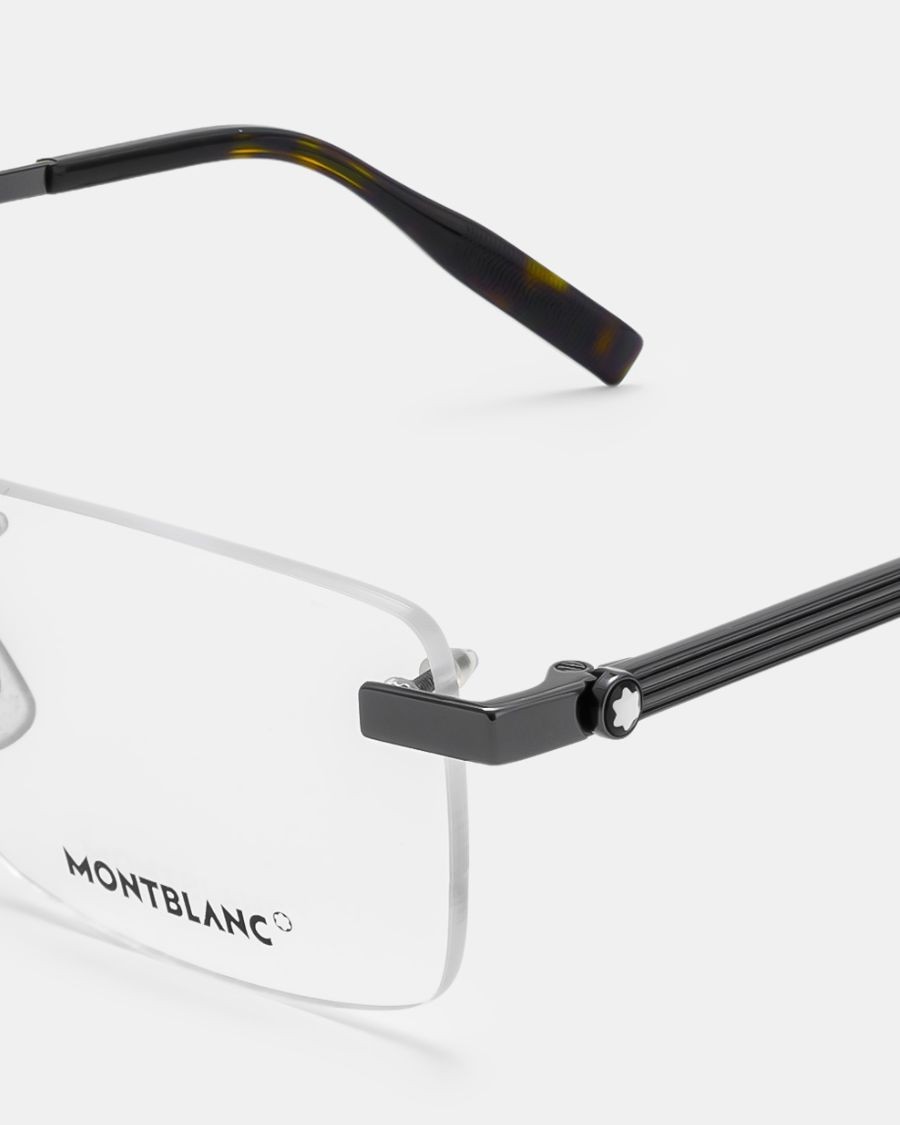 Montblanc Unisex - Gọng kính Kim loại - Mã MB0030O_57_003 (4) hình ảnh ngôi sao sáu cánh trên kính Montblanc MB0030O_57_003 biểu tượng cho đỉnh núi Montblanc phủ đầy tuyết trắng.